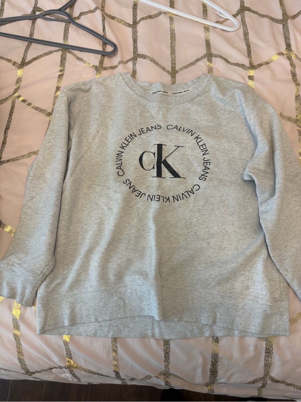 Calvin Klein Jeans Light Gray CK Circle Logo Sweatshirt